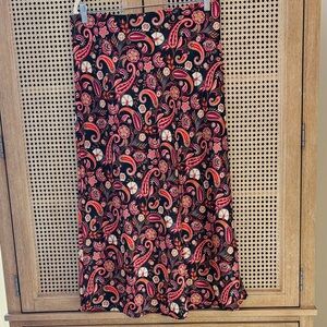 LOFT Paisley Print Slip Skirt